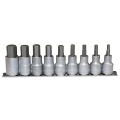 9 Puece 1/2\" Drive AF Hex Bit Sockets